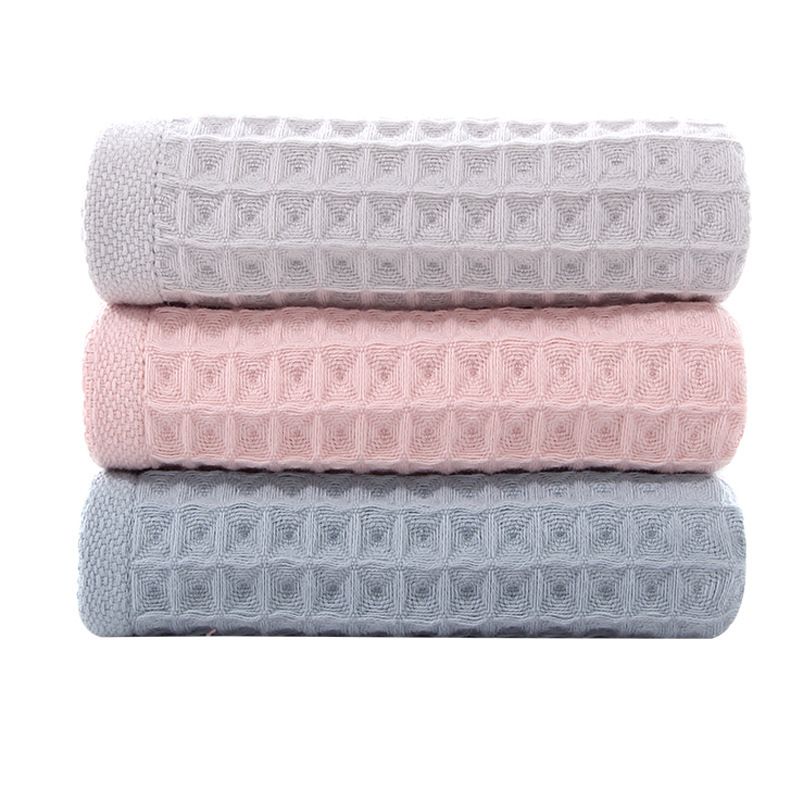 Tuqiang cross-border pure cotton waffle children's towel children's plain soft absorbent face honeycomb towel wholesale
