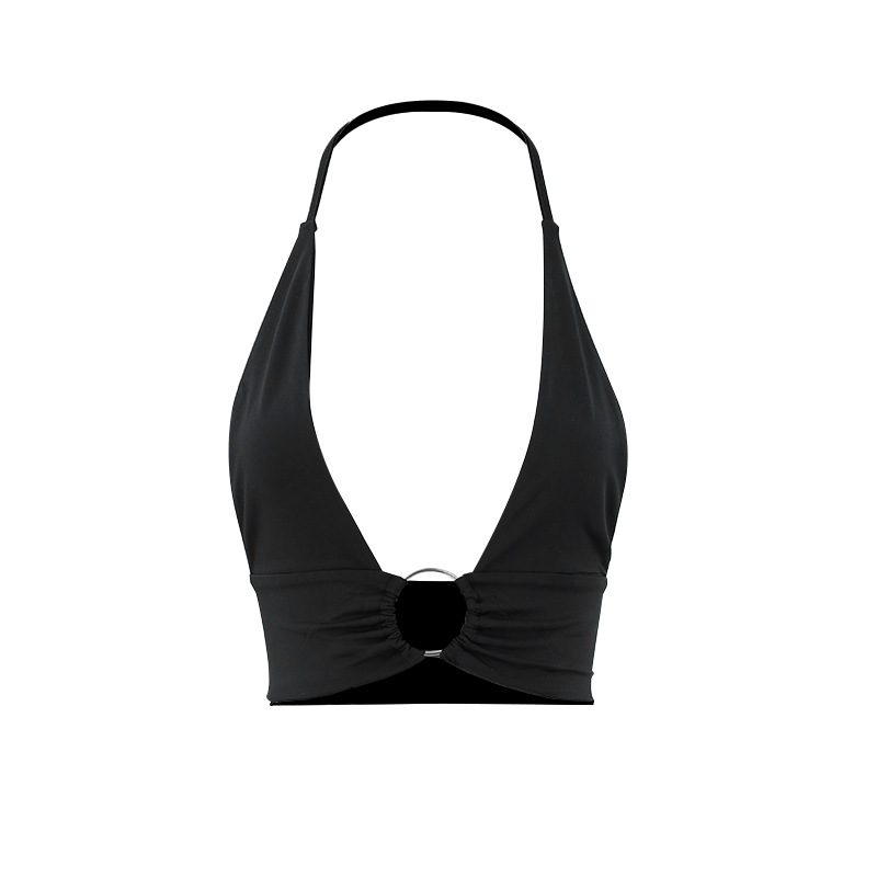 European Station 2023 Summer New Women's Sexy Small Vest Women's Inner Wear Sweet Cool Solid Color Top Wholesale
