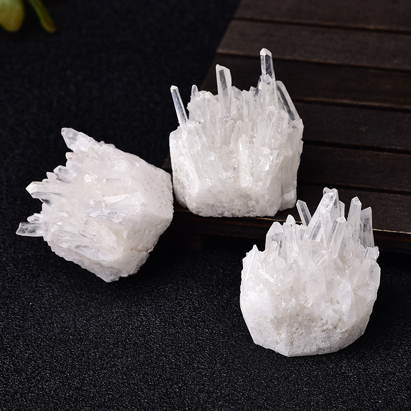 Cross-border hot sale natural white crystal cluster ore home decoration crystal mineral stone manufacturers wholesale