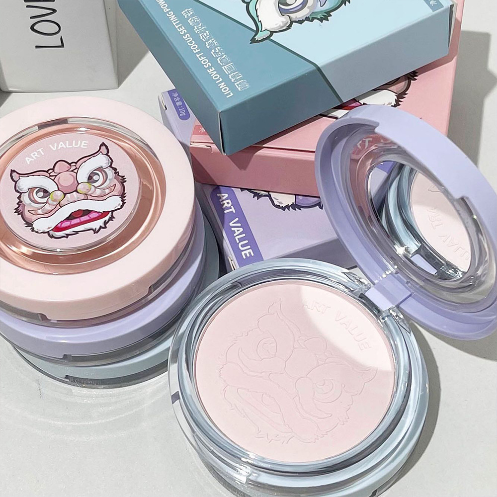 Art Value Lion love painting set makeup powder cake waterproof powder nude makeup brightening concealer Net Red new wholesale