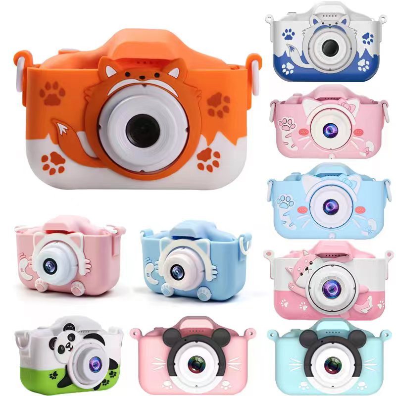 Cross-Border Children's Digital small SLR camera front and back HD double-camera cartoon mini camera