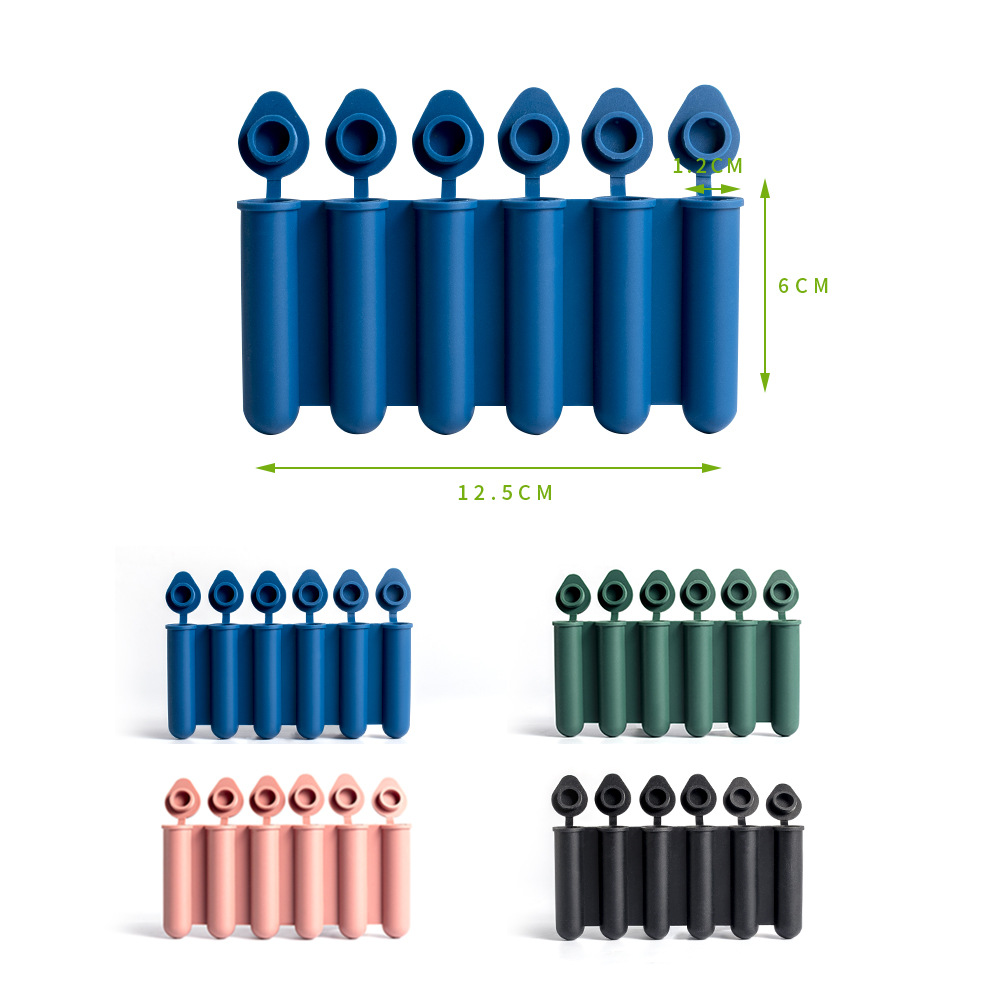 New Silicone Mini Small Ice Strip Mould Six Ice Block Mould with Lid Suitable for Filling Bottled Beverage