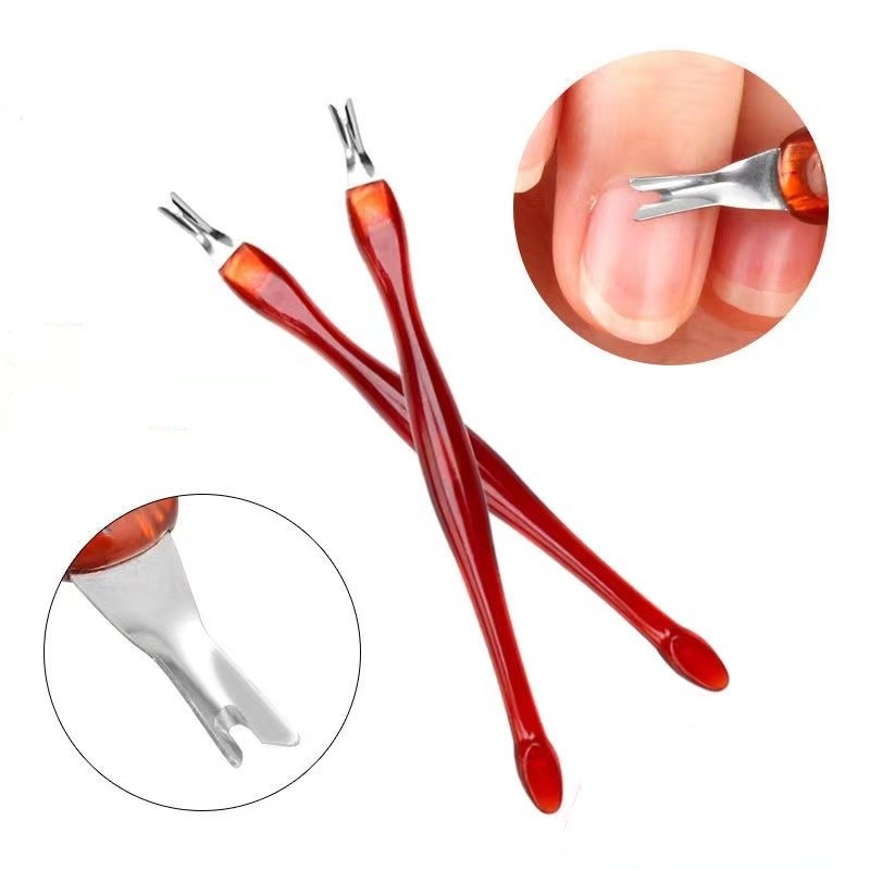Nail dead skin fork sharp stainless steel exfoliating nail pick dead skin push shovel nail tools wholesale