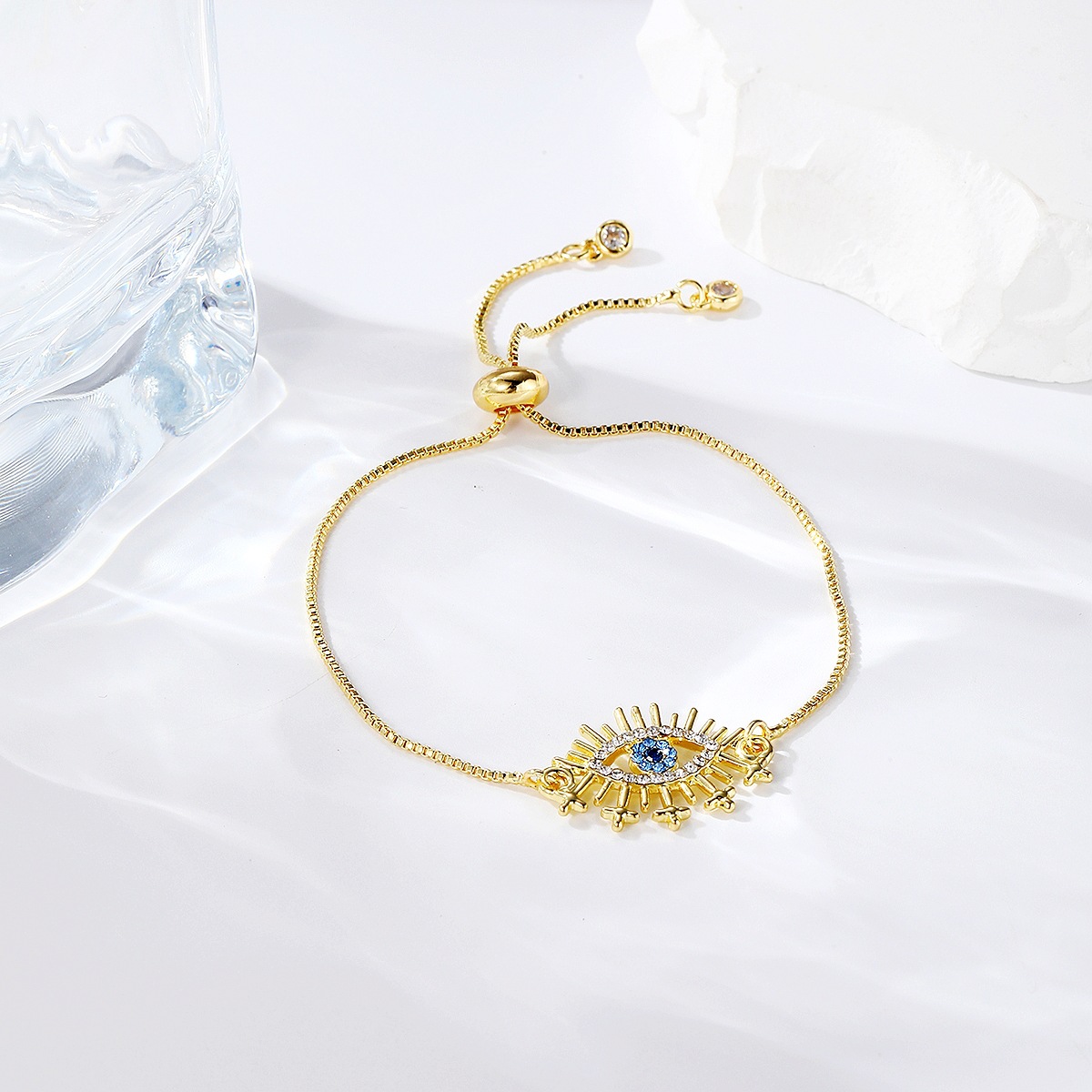 Amazon Explosions Jewelry Ladies Pull Bracelet Demon Eye Bracelet Adjustable Simple Demon Eye Bracelet
