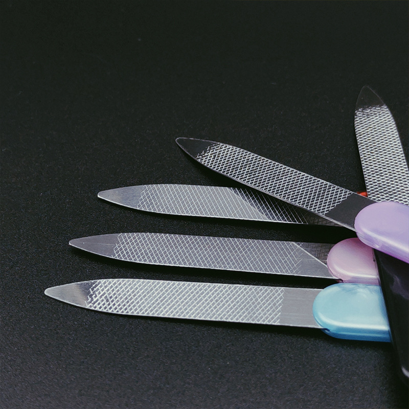 Factory Direct stainless steel nail file nail tools polishing file double-sided nail rub strip in stock supply