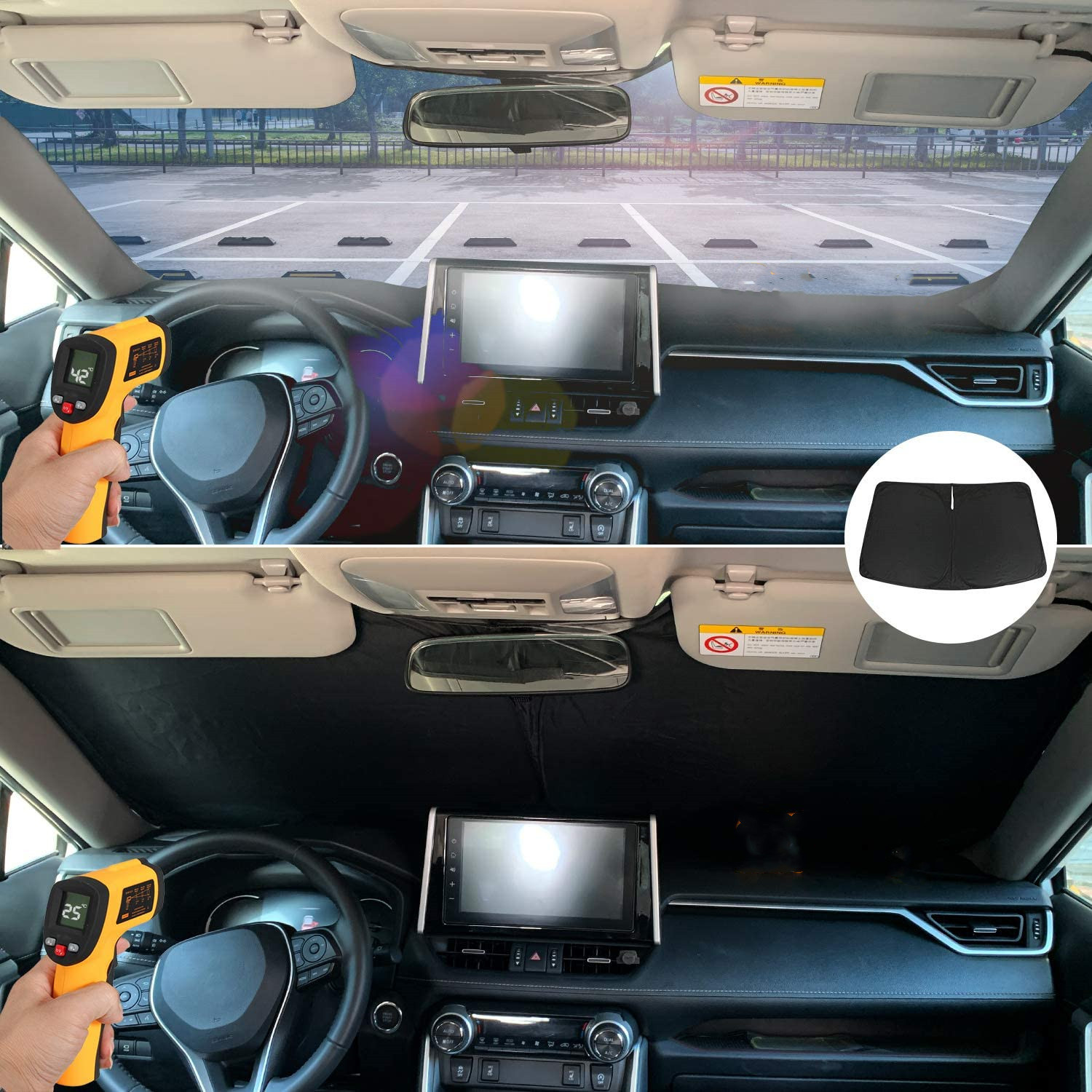 Front windshield sun visor foldable sun visor for Toyota rav4 cross-border car sun visor new accessories
