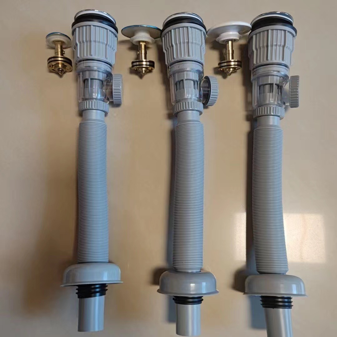 Factory wholesale washbasin double use horizontal and vertical row deodorant sewer pipe thickened P-type drainage pipe anti-blocking insect pp material