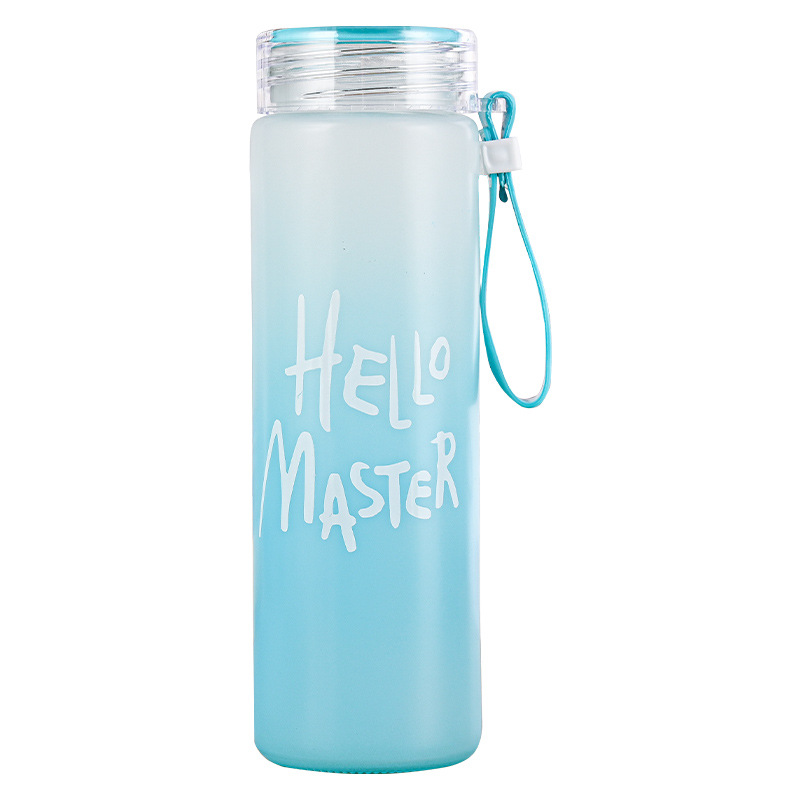 Colorful water cup printed logo colored glass portable accompanying advertising gift handy single layer net red creative cup
