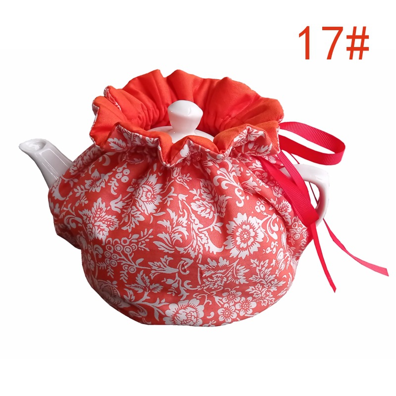 Ethnic style household teapot insulation cover thermal insulation anti-scald hand quilted teapot protective cover