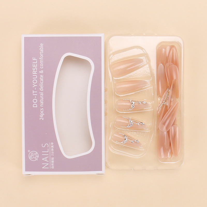 Explosions hand-worn nail piece new 30 pieces of high-grade feeling white French nail patch detachable nail piece
