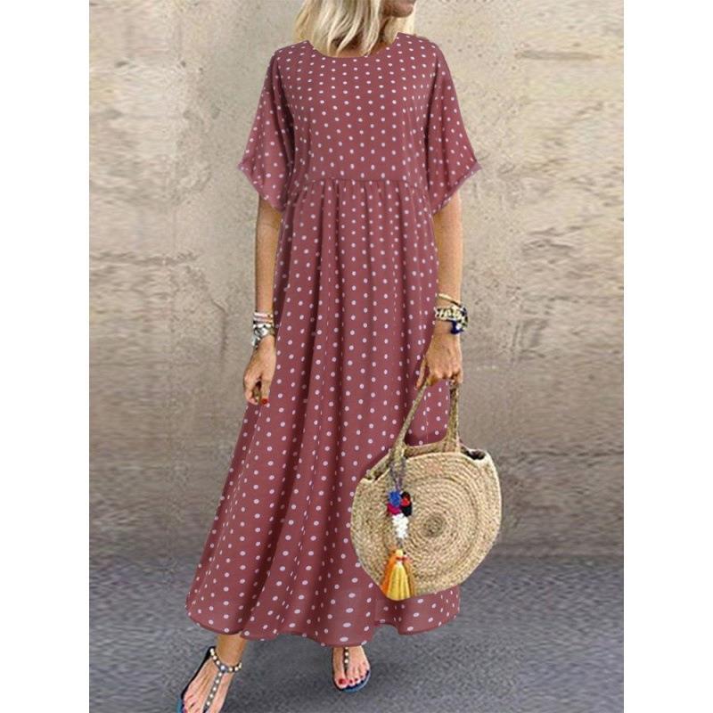 Foreign trade hot 2022 summer hot new European and American Amazon AliExpress wave point small fresh large size women's clothing