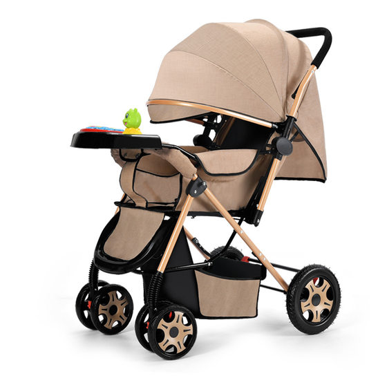 Two-way stroller can sit and lie folding light stroller high landscape 0-3 years old stroller a generation of hair
