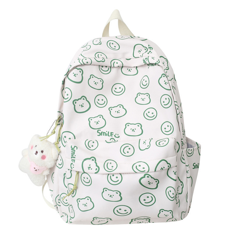 New Style Small Fresh Smiley All-match Backpack Korean Style Mori Style Large Capacity Student Schoolbag