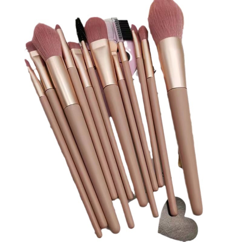 Super soft fiber 12 makeup brush nude powder beauty tools girl powder powder brush eye beauty tools