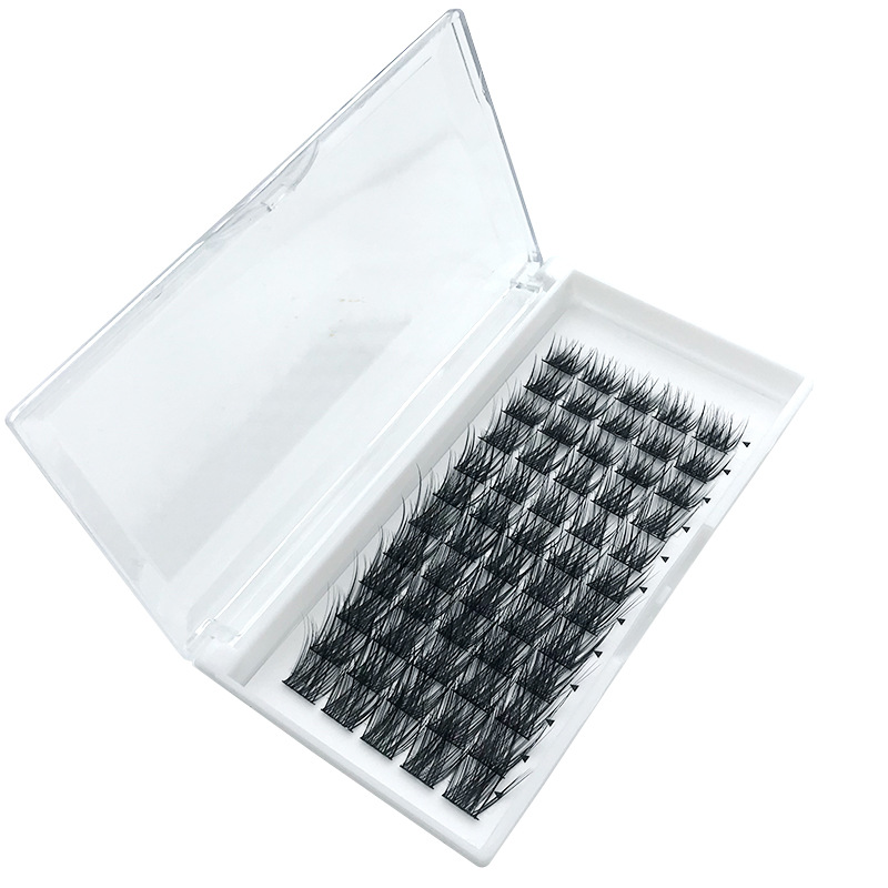 Cross-border hot-selling split 12-row false eyelashes thick long single-cluster self-grafting soft natural comfortable suit