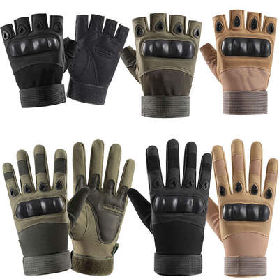 Half Finger Sports Gloves Men's Special Forces Outdoor Riding Training Non-slip Wear-resistant Military Fan Fitness Full Finger Tactical Gloves