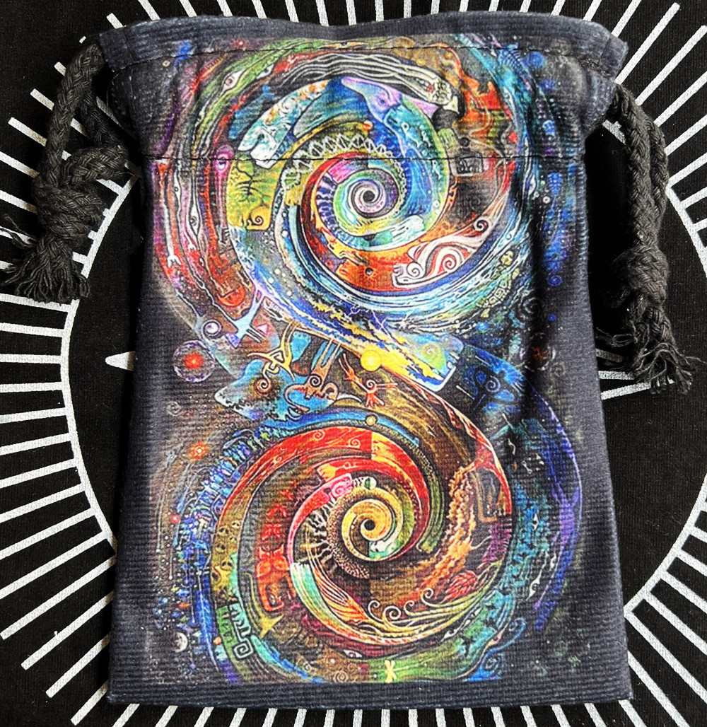 2022 New 13x 18cm double-sided printing composite velvet home accessories gift tarot card storage bag