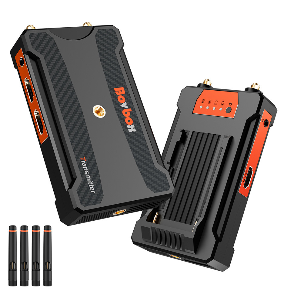 HDMI HD wireless picture transmission live video shooting audio and video wireless transmission screen with battery compartment