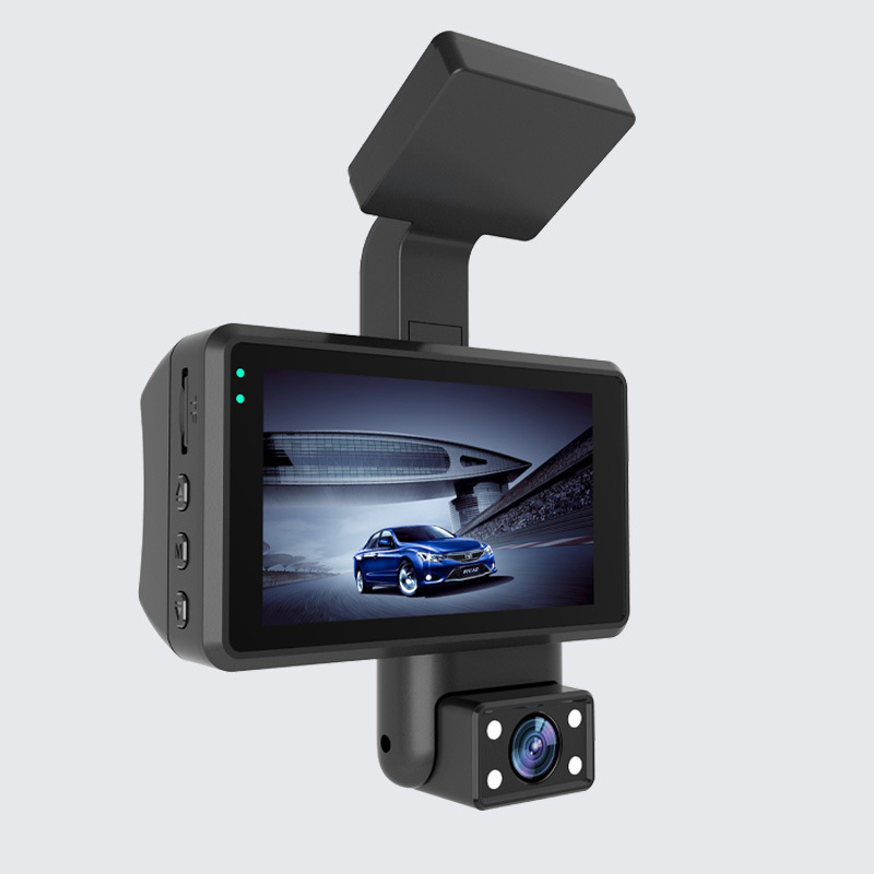 Sürüş kaydedici HD gece görüşlü ön ve arka araç çift kayıt sınır ötesi araç DASHCAM kaydedici DVRCAMERA_voghion.com