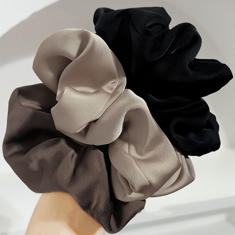 Simple hair band women's hair rope high-grade temperament hair rope headdress flower hair tie rubber band Black summer hair accessories headdress