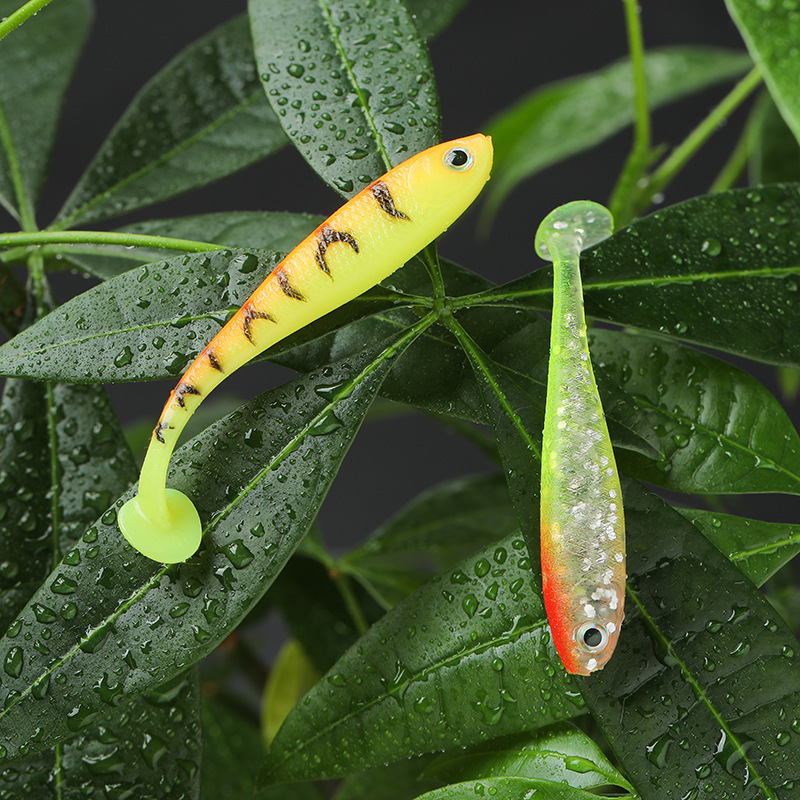 Bionic Soft Bait 7cm/2.1g Luya T tail Bait 3D fisheye soft worm manual bait bionic bait 11 colors