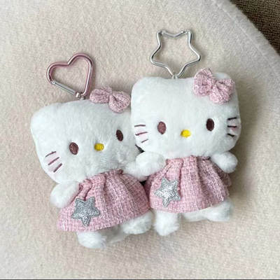 New Cartoon hellokitty doll kitty cat girl schoolbag pendant creative doll pendant keychain