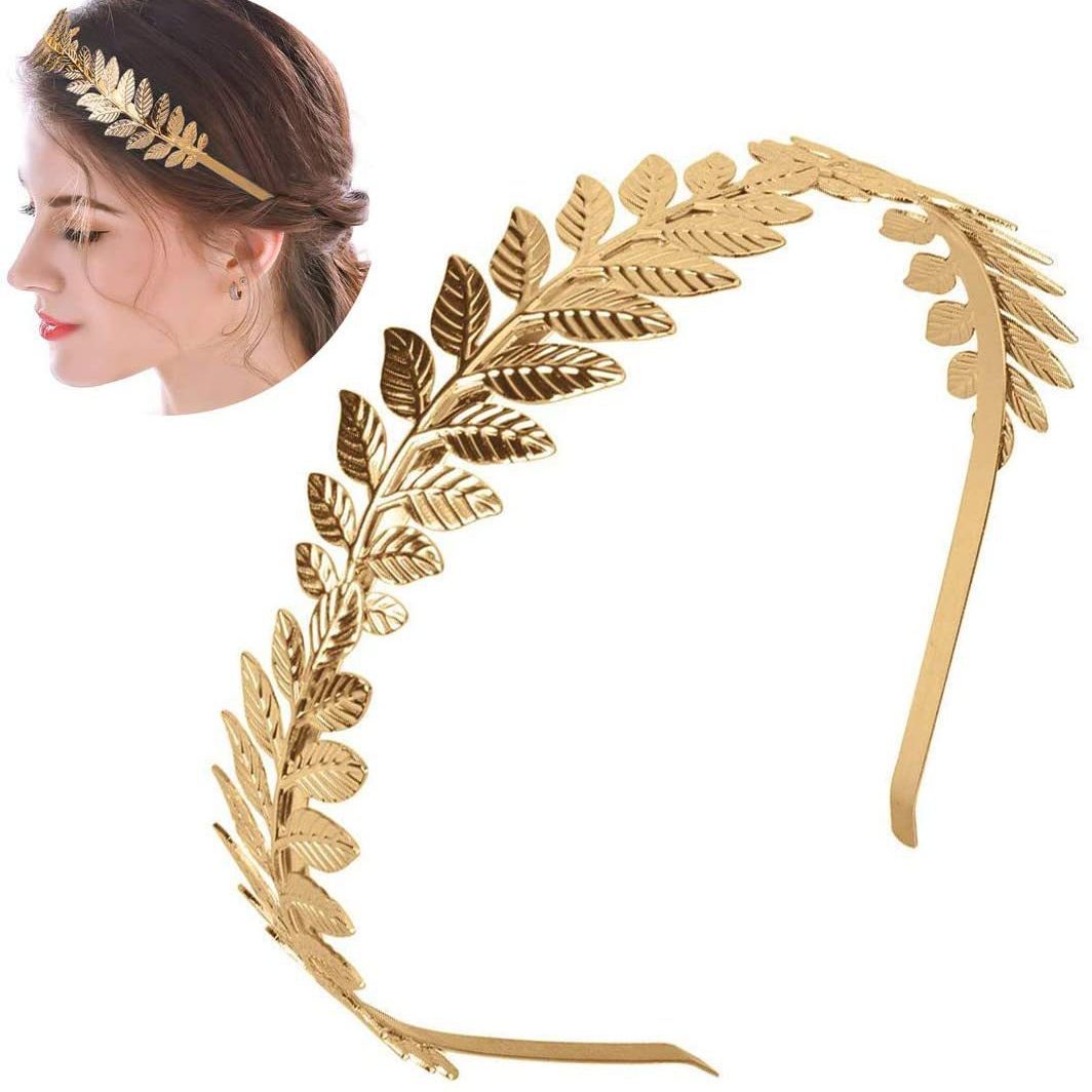 European and American Fashion Leaf Hairband Headband Bridal Headwear Hair Accessories Amazon Golden Leaf Hairband Leaf Headwear