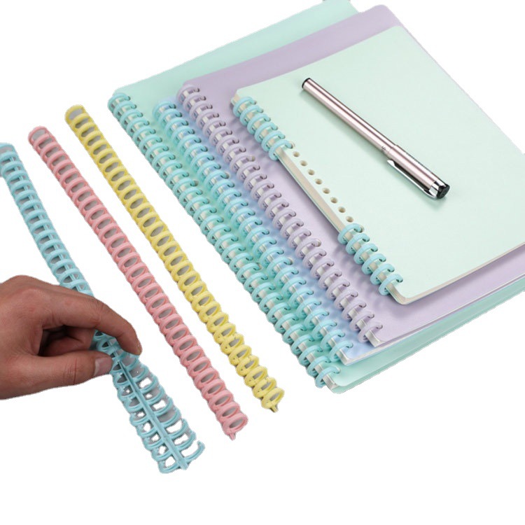 A4 loose-leaf file binding ring 30-hole loose-leaf clip plastic rubber ring pack B5 Journal loose-leaf book coil ring detachable
