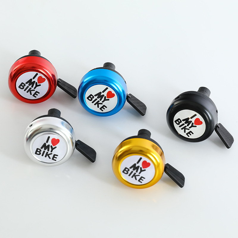 Mountain Bike Bell Bicycle New Mini Red Heart Bell Riding Supplies Decoration Aluminum Alloy Bell Horn