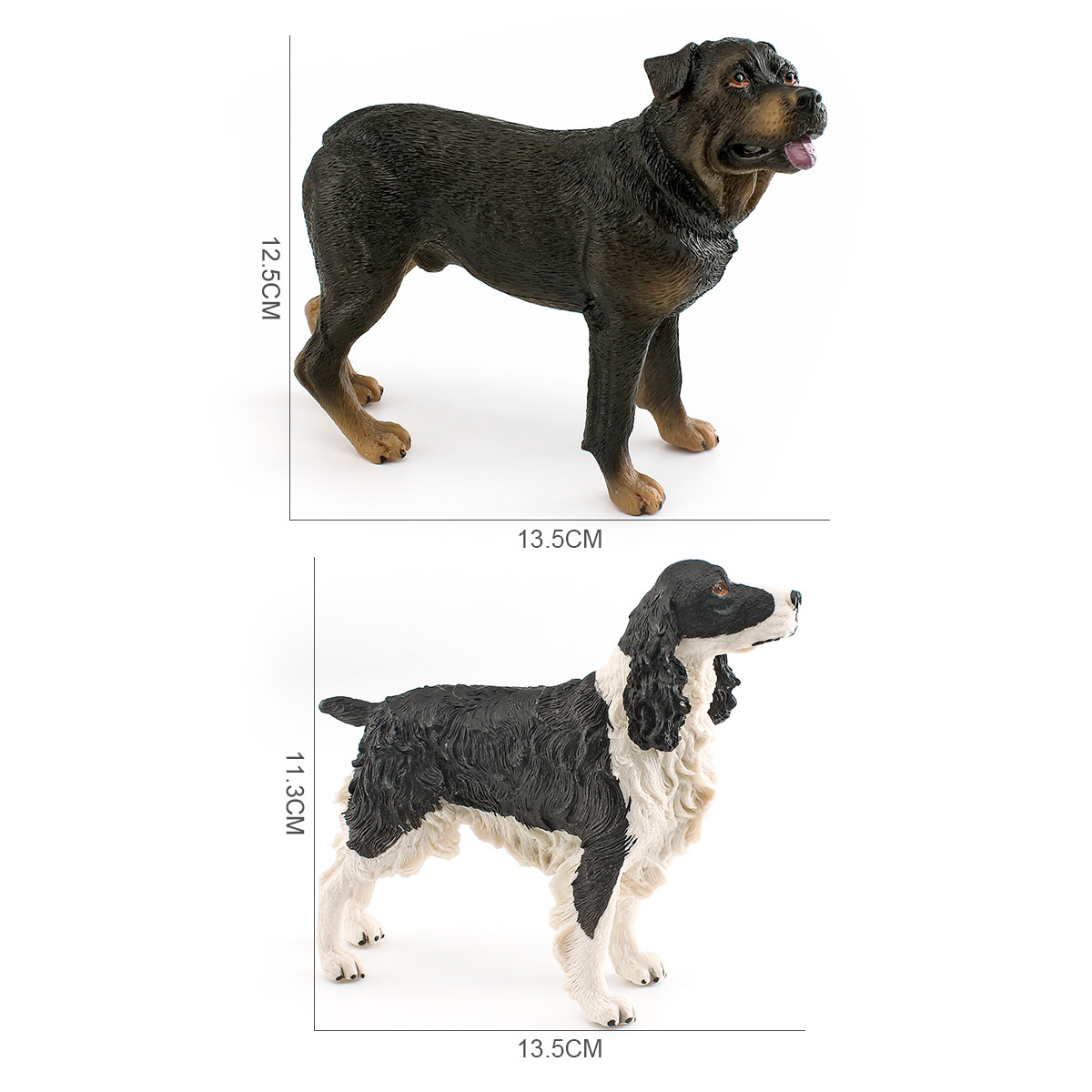 跨境仿真宠物狗狗动物模型儿童认知史宾格罗威纳犬装饰摆件玩具