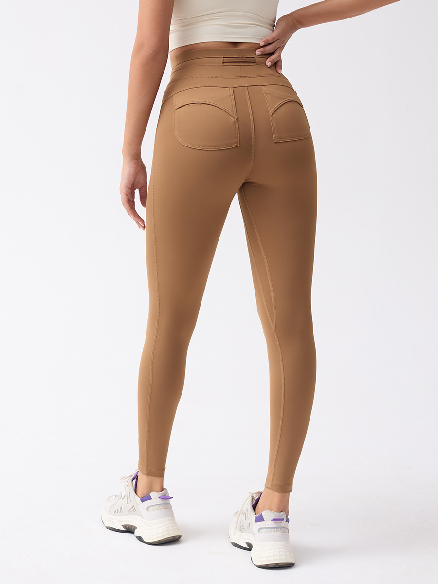 Outdoor sports tights high waist hip lifting belly slimming fitness yoga leggings women's outer wear