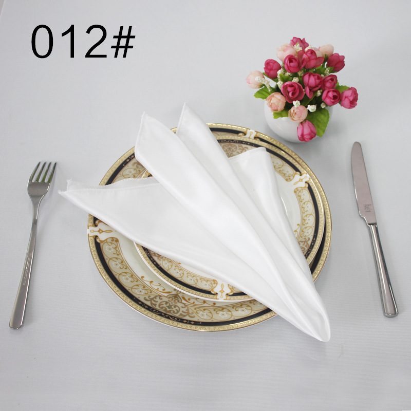 Amazon Satin Satin Mouth Cloth Silk Mouth Cloth Wedding Hotel Table Decoration Supplies Hotel Mouth Cloth Napkin Cloth