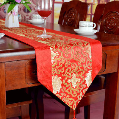 Table Flag Chinese Zen Tea Ceremony Chinese Style Red Classical Dining Table Fabric Home Coffee Table Decorative Cloth Hotel Wedding