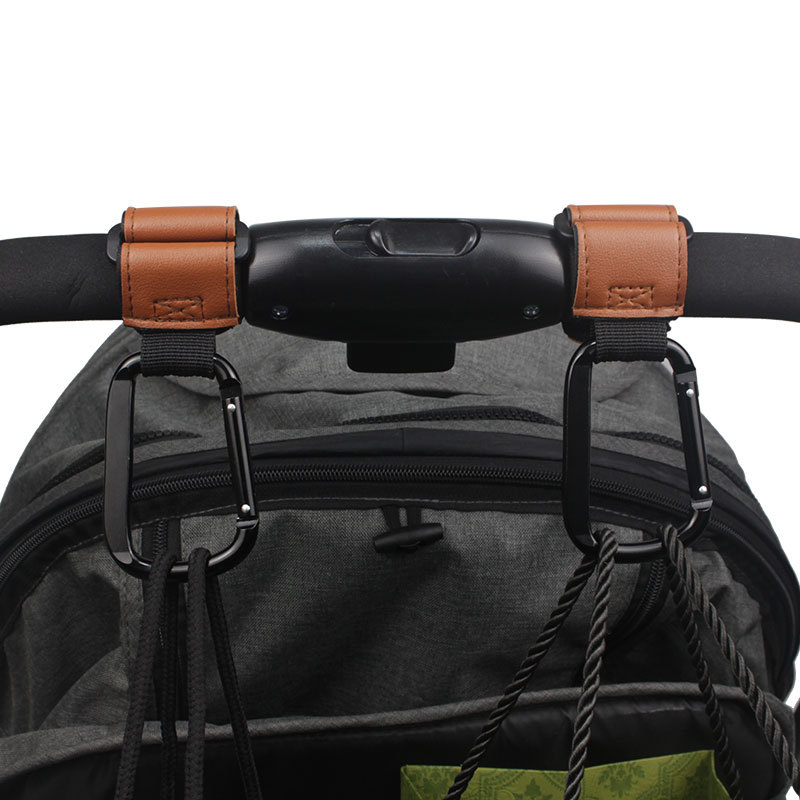 Metal stroller hook buckle baby stroller bag hook PU leather hook hook hook hook hook hook hook hook hook hook Hook 2 Universal