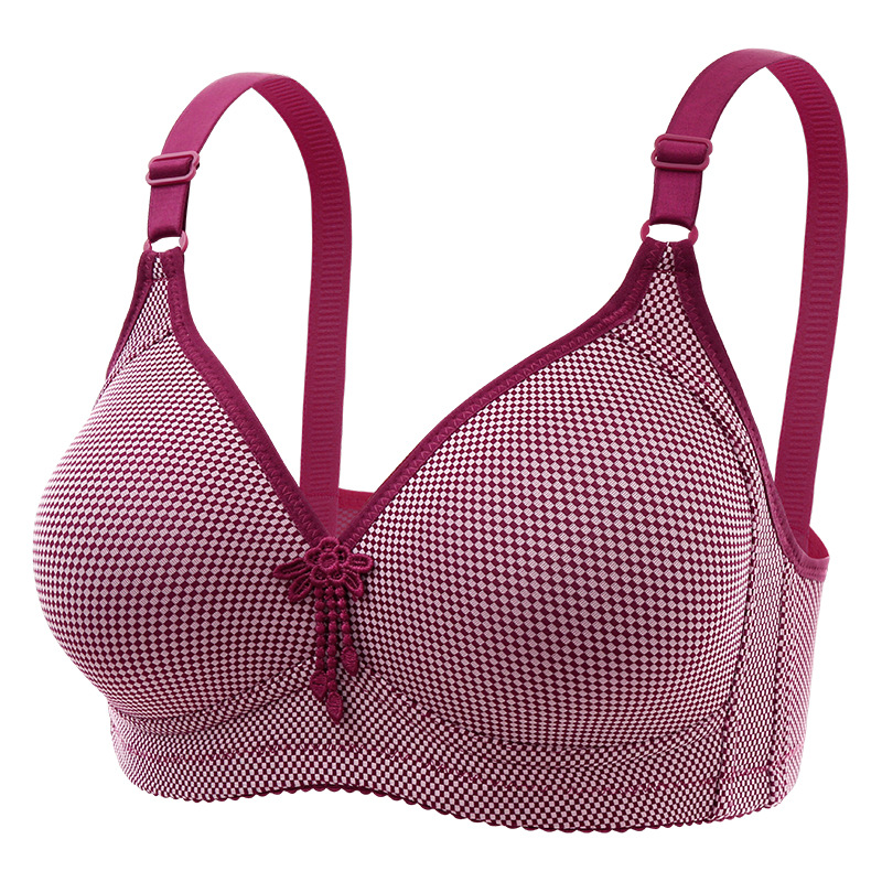 Neuer Sommer-BH für Damen, Push-Up, kabelloser BH für mittleres und älteres Alter, dünner, antischlaffer, atmungsaktiver Mama-Unterwäsche-BH für Damen_voghion.com