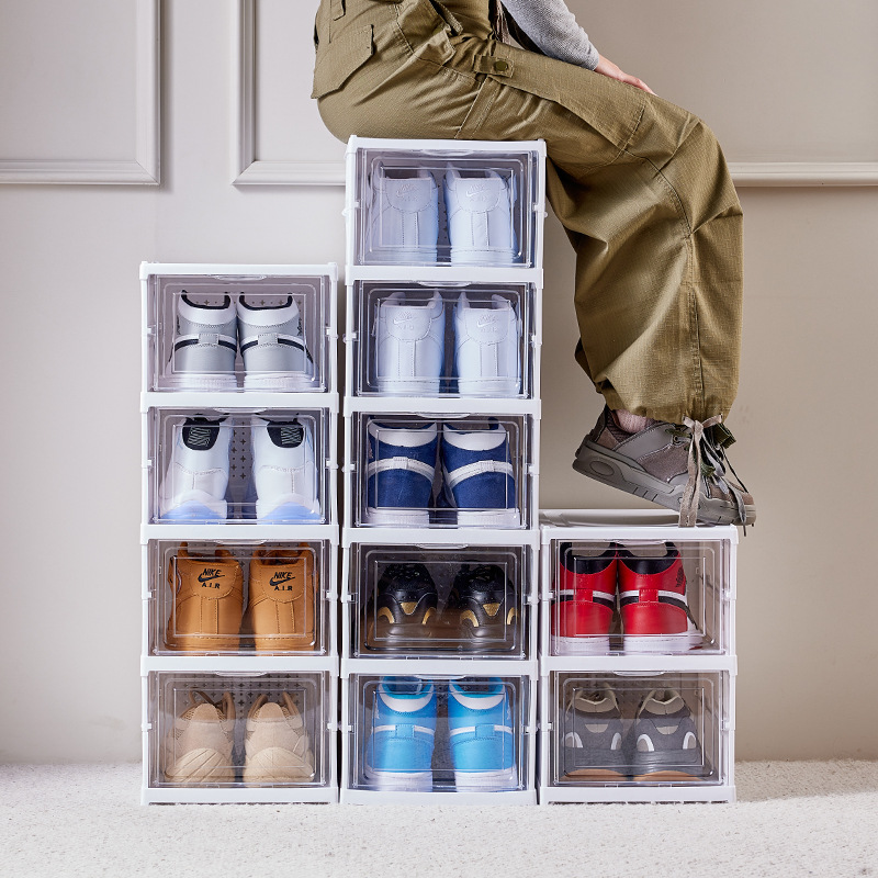 Shoe cabinet installation-free disassembly stack a batch of installation-free plastic multi-layer small apartment shoe box storage rack