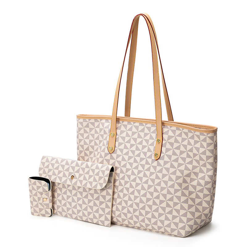 Tote Bag Women's New 2023 Korean Style Fashionable Three-Piece Combination Bag Medium Bag Printed Women's Hand Shoulder Bag