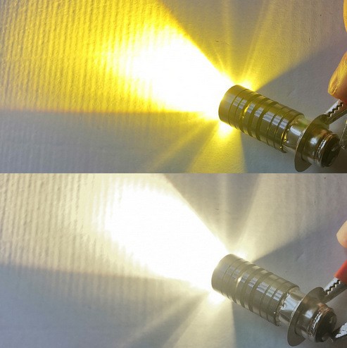 Hot sale two-color small steel gun H4/P15D/BA20D electric car motorcycle modified headlight LED fisheye lamp