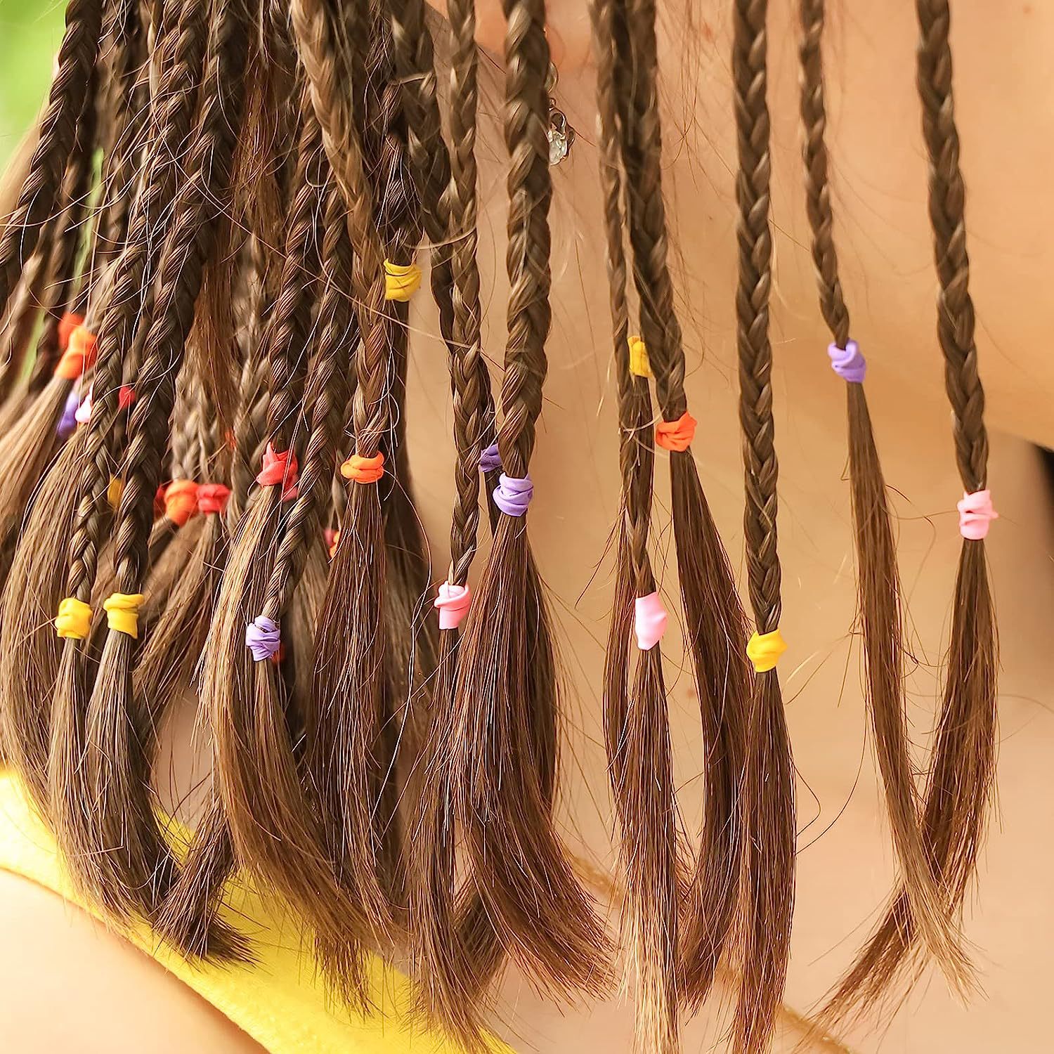 Amazon Explosions 24 Boxed Color Children's Disposable Rubber Band Candy Color Woven Hair Rope Hair Rope Hair Accessories