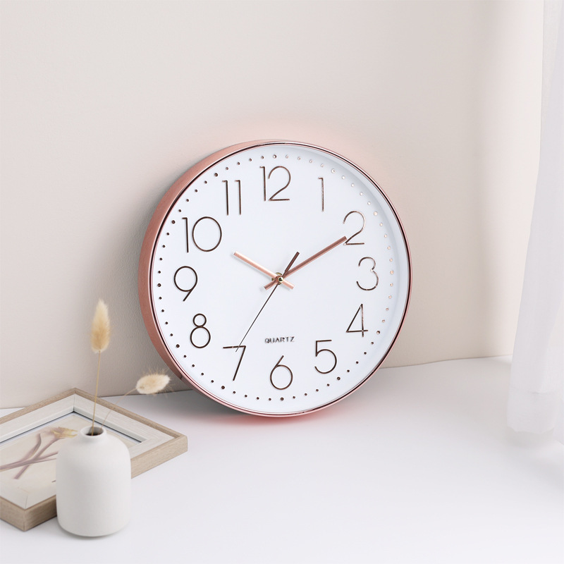 Amazon Cross-border Wall Clock Simple Living Room Quartz Clock Creative Silent Home 3D Digital Decoration Nordic Clock