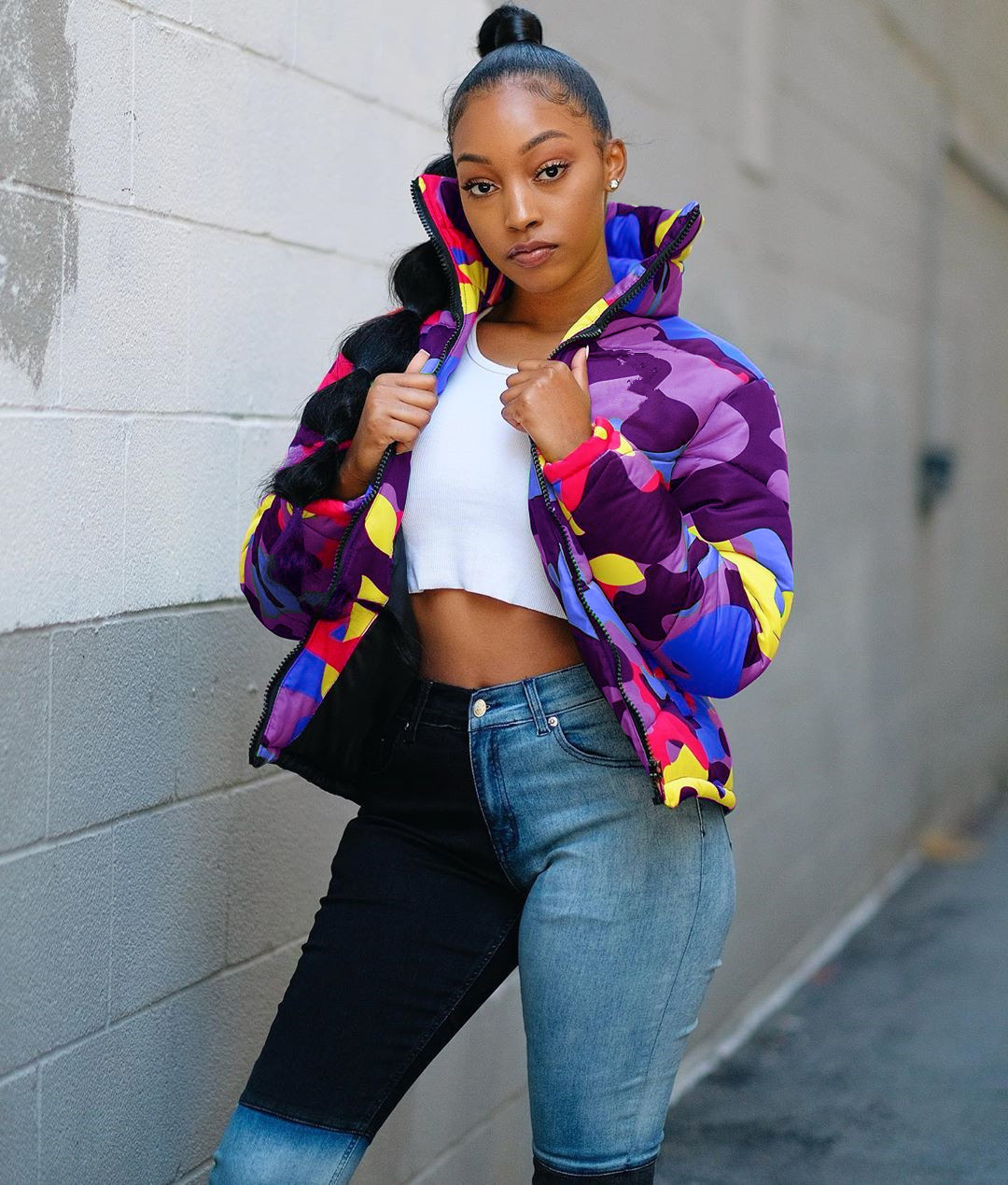 Cross-Border women's new men and women can wear color camouflage printing and dyeing bread clothing cotton-padded jacket