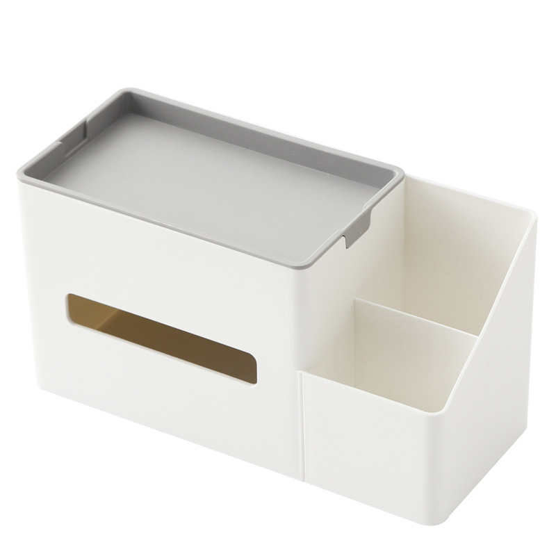Tissue Box Household High Color Value Desktop Plastic Storage Creative Non-perforated Living Room Bathroom Tissue Box Advanced Sense