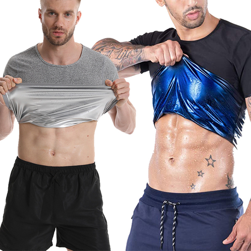 Cross-border source manufacturers men's undershirt body-shaping vest body-shaping underwear tights fitness sports T-shirt compression short sleeve