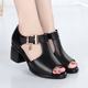 Fish toe sandals women's 2022 summer new Roman ladies thick heel middle heel women's shoes middle-aged mother shoes wholesale