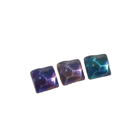 2024 new starry sky water ripple glitter square patch diy resin earring hair clip phone case material wholesale