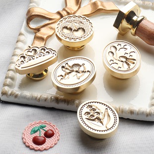 Embossed lacquer seal decoration wedding zinc alloy seal gift envelope sealed invitation hand account DIY