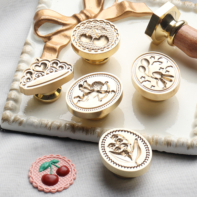 Embossed lacquer seal decoration wedding zinc alloy seal gift envelope sealed invitation hand account DIY