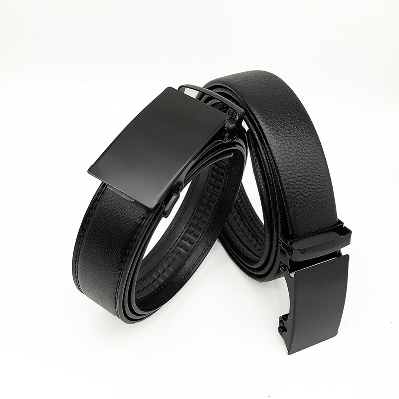 Belt Men's PU Automatic Buckle Youth Belt Men's Non-standard Logo Middle-aged Men's Business Belt All-match