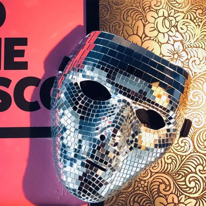 Disco Ball Glitter Face Mask Disco flash mirror Mask