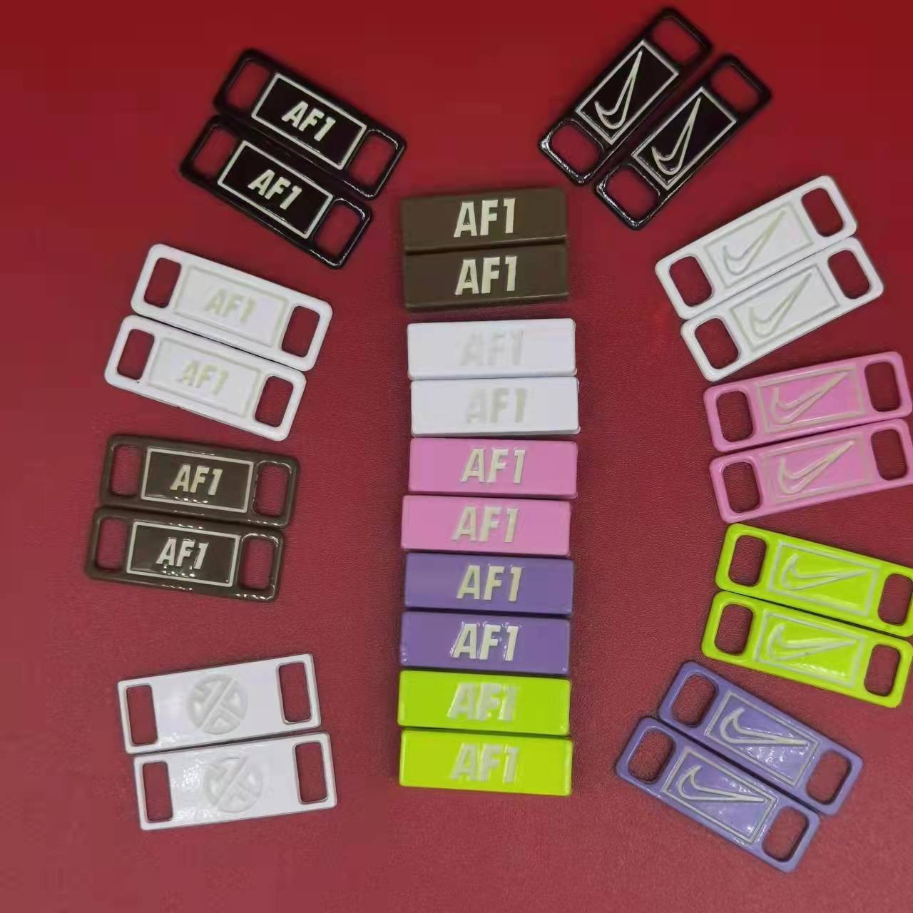 AF1 metal color luminous shoelace buckle fit Air Force No. 1 board shoes sports sneakers iron plate accessories decoration